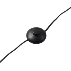 Lucande gulvlampe Amona, sort, tekstil, 150 cm, trefod