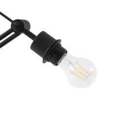 gulvlampe Caelia, sort, tekstil, justerbar^Lucande New