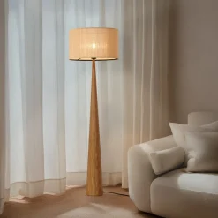 Lucande Gang|Gulvlamper>gulvlampe Fabrena, naturfarvet, bambus, højde 138 cm