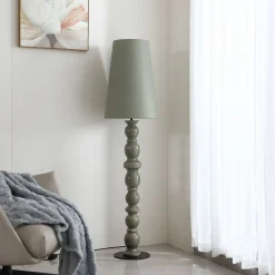 Lucande gulvlampe Lyndorin, grøn, keramik, 150 cm