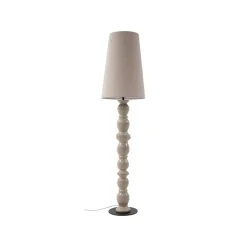 Lucande gulvlampe Lyndorin, beige, keramik, 150 cm