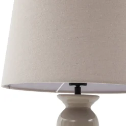 Lucande gulvlampe Lyndorin, beige, keramik, 150 cm