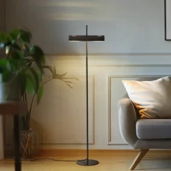 gulvlampe Nysira, grå metallic, 2 lyskilder^Lucande Best