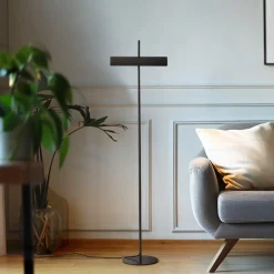 gulvlampe Nysira, grå metallic, 2 lyskilder^Lucande Best