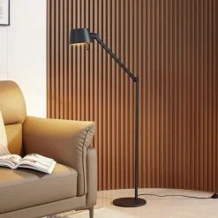 Lucande Arbejdsrum/Kontor|Gulvlamper>gulvlampe Silka, højde 173 cm, sort, metal