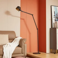 gulvlampe Silka, højde 216 cm, sort, metal^Lucande Sale