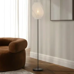 Lucande Gang|Pendellamper>gulvlampe Tovina, tekstil, hvid, højde 165 cm