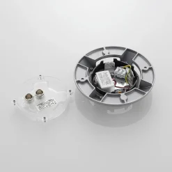 gulv-spotlight med LED Jeffrey, sølv, 4 lysudgange^Lucande Clearance