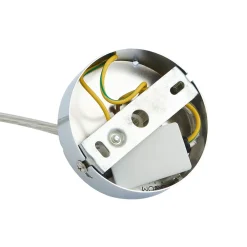 Lucande hængelampe Bidolo, kromfarvet, glas, Ø 15 cm, IP44