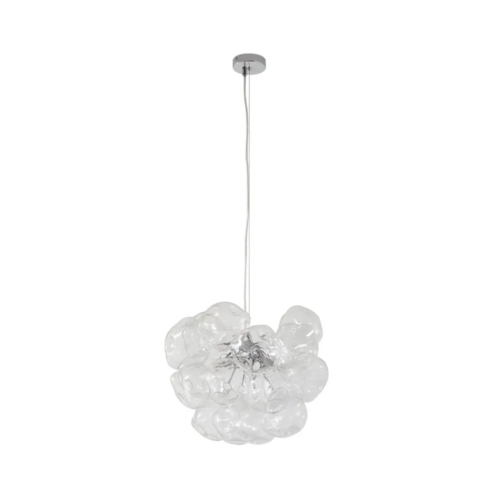 Lucande hængelampe Diborah, klar, Ø 43 cm, glas, G9