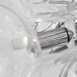 Lucande hængelampe Diborah, klar, Ø 43 cm, glas, G9