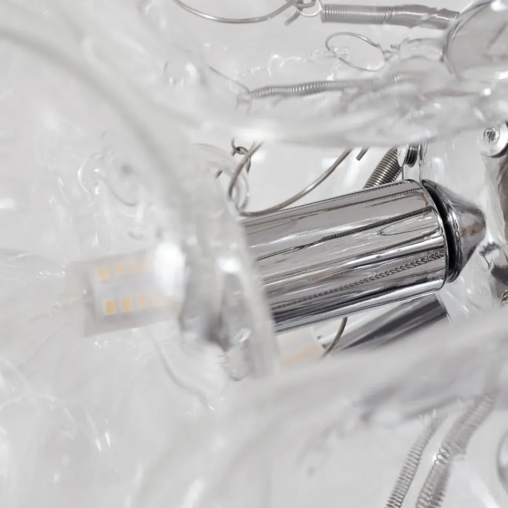 Lucande hængelampe Diborah, klar, Ø 43 cm, glas, G9