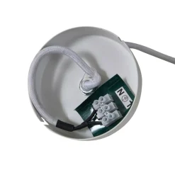 Lucande hængelampe Fidelo, hvid/gul, glas, keramik, 18 cm