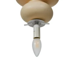 Lucande hængelampe Fidelo, hvid/gul, glas, keramik, 18 cm