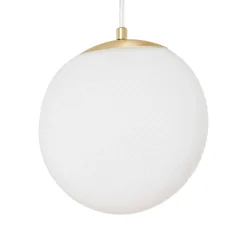 Lucande hængelampe Lunelle, messing, glas, 4 lyskilder, Ø 40 cm