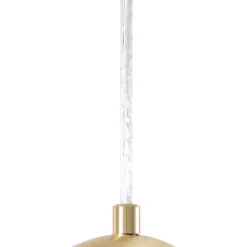 Lucande hængelampe Lunelle, messing, glas, 4 lyskilder, Ø 40 cm