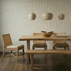 Lucande hængelampe Malisa, beige, 3 lyskilder, metal, 90 cm