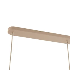 Lucande hængelampe Malisa, beige, 3 lyskilder, metal, 90 cm