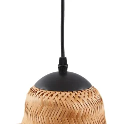 hængelampe Rasmina, bambus, Ø 50 cm, 1 lyskilde^Lucande