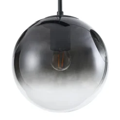 hængelampe Veloura, 3 lyskilder, 84 cm, glas, træ^Lucande