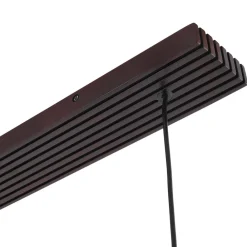 hængelampe Veloura, 3 lyskilder, 84 cm, glas, træ^Lucande