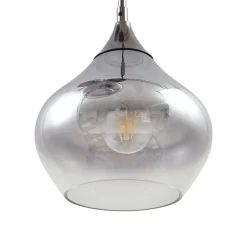 Lucande Jarven hængelampe, 3 lyskilder, sort, glas