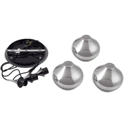 Lucande Jarven hængelampe, 3 lyskilder, sort, glas