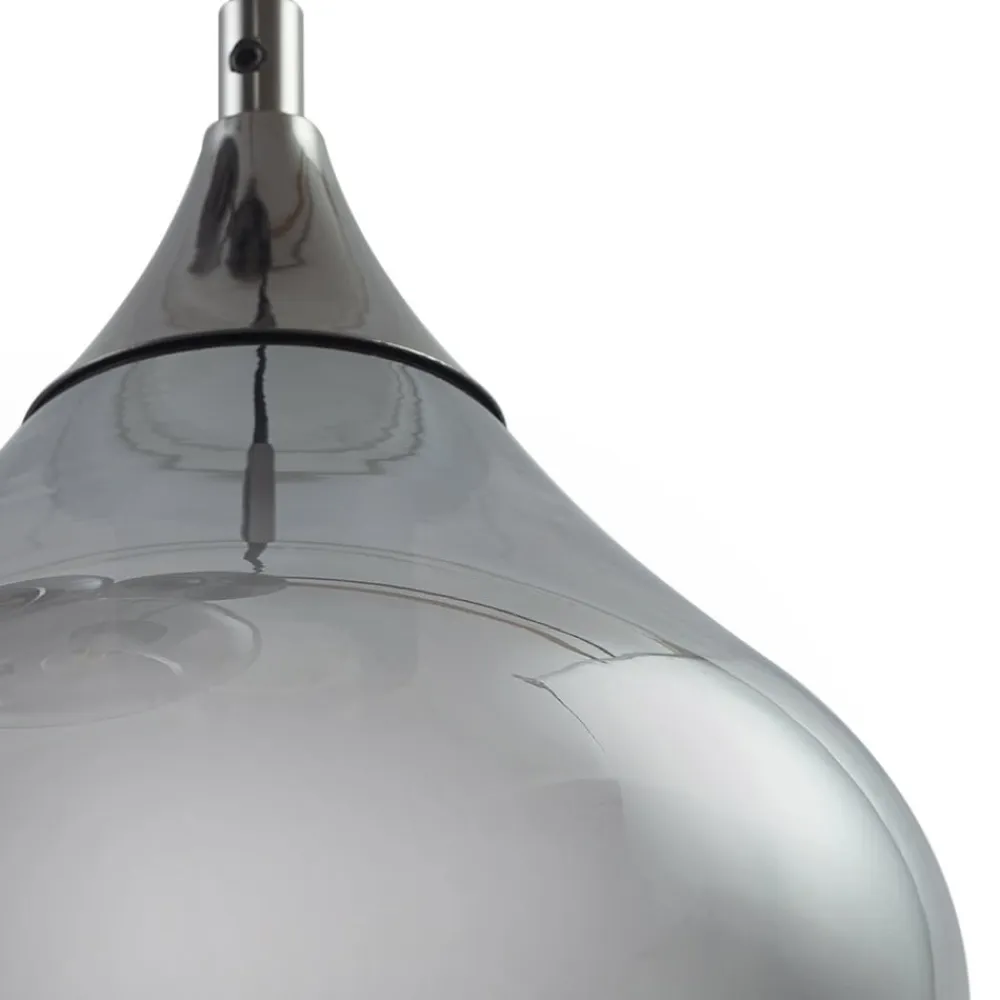 Jarven hængelampe, 7 lyskilder, sort, glas^Lucande New