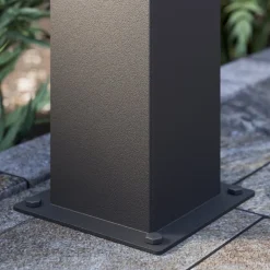 Keke sokkellampe, højde 30 cm, antracit, aluminium^Lucande Discount