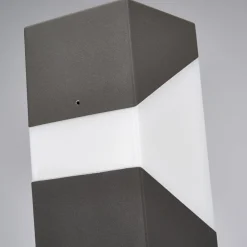 Lucande Kiran sokkellampe, 60 cm, sensor, grå, IP44, E27