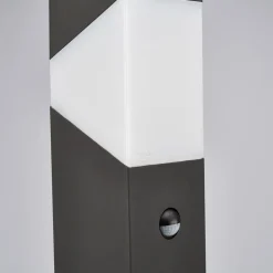 Lucande Kiran sokkellampe, 60 cm, sensor, grå, IP44, E27