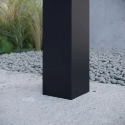 Kiran sokkellampe, 60 cm, grå, metal, IP44, E27^Lucande Best