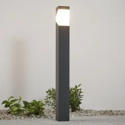 Kiran vejlampe, 100 cm, grå, metal, IP44, E27^Lucande Hot