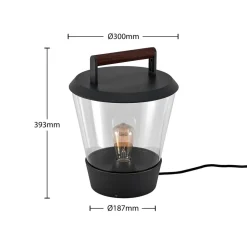 Lucande Larkyn bordlampe, udendørs dekoration