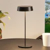 LED genopladelig bordlampe Tibia, sort, aluminium, USB, IP54^Lucande Best