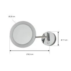 LED kosmetikspejl Fyria, krom, stål, CCT^Lucande Outlet