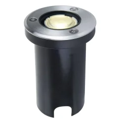 Lucande LED nedgravningslampe Kenan, Ø 7 cm, stål, IP67
