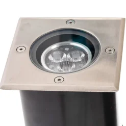 Lucande LED nedgravningslampe Jos, kantet, drejelig, IP67