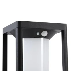 LED solcelle stibelysning Nilea, 50 cm, sort, sensor^Lucande