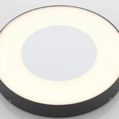 Lucande LED udendørs loftlampe Sora, rund, sensor, IP54