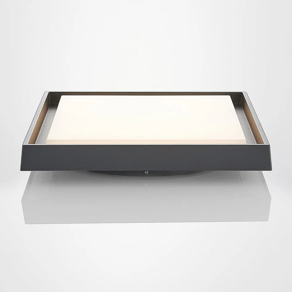 LED udendørs loftlampe Birta, mørkegrå, IP54, 34 cm^Lucande Best
