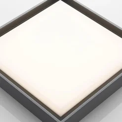 LED udendørs loftlampe Birta, mørkegrå, IP54, 34 cm^Lucande Best