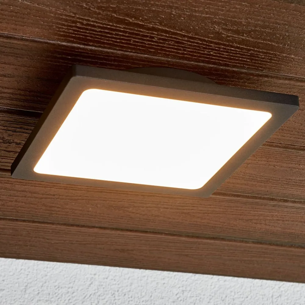 LED udendørs loftlampe Mabella, 23 cm, antracit^Lucande Hot