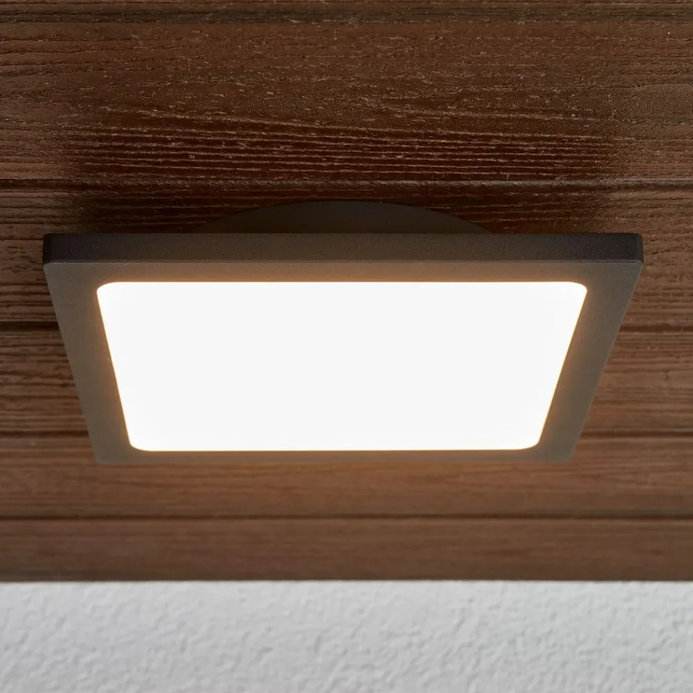 LED udendørs loftlampe Mabella, 23 cm, antracit^Lucande Hot