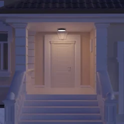 Lucande LED udendørs loftlampe Malena, bevægelsessensor, IP65