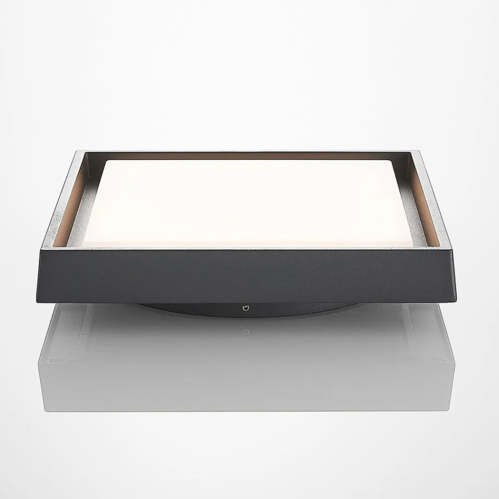 LED udendørs loftlampe Birta, mørkegrå, 27 cm, IP54^Lucande Online