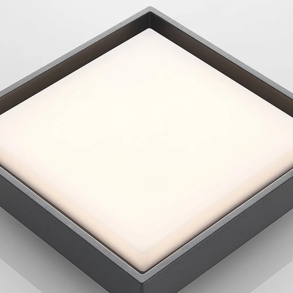 LED udendørs loftlampe Birta, mørkegrå, 27 cm, IP54^Lucande Online