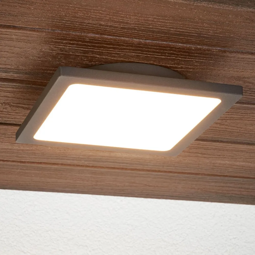 Lucande LED udendørs loftlampe Mabella, 23 cm, sensor, IP65