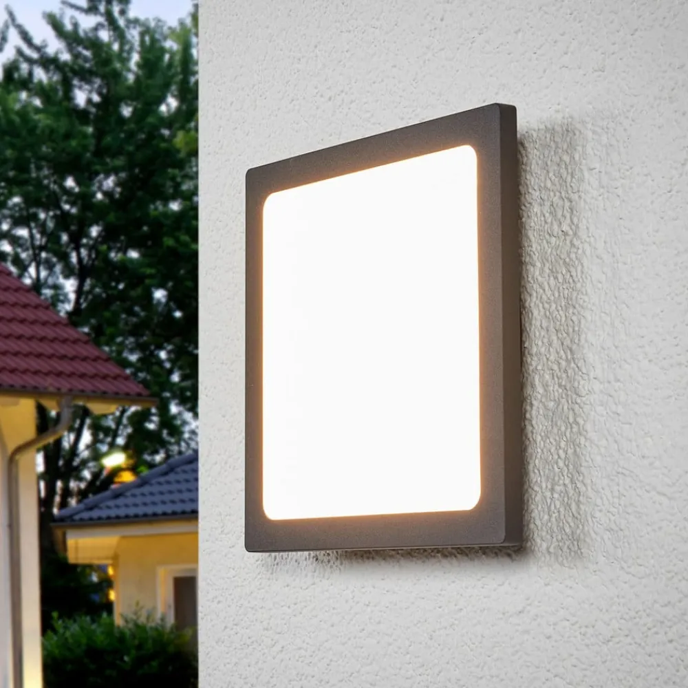 Lucande LED udendørs loftlampe Mabella, 23 cm, sensor, IP65