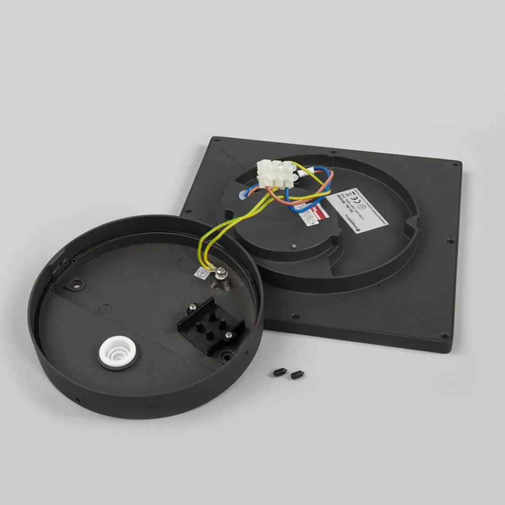 Lucande LED udendørs loftlampe Mabella, 23 cm, sensor, IP65